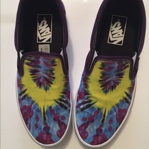 Vans Classic Slip On Tye Dye Skate Shoes Size 7.5
